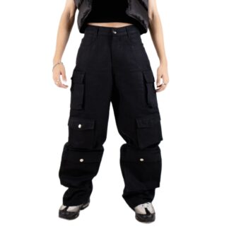 Men's Black Multi-Pocket Cargo Pants